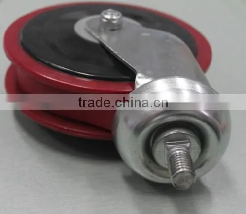 escalator caster for shopping cart