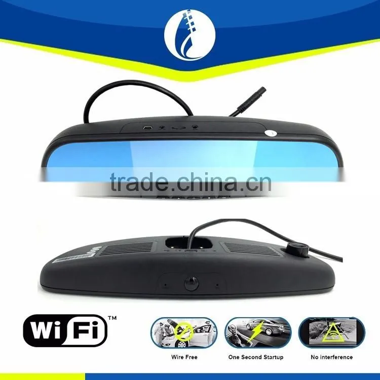 wireless 5" Android Rear View Mirror + GPS Navigation + WIFI + FULL HD 1080P Dash Cam CAR DVR Front and Back Video Recording