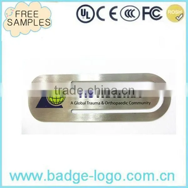 custom new design heart shape metal bookmark