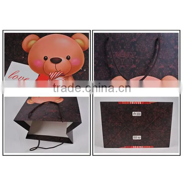 Lovely Bear Dark Color Paper Shopping Bag