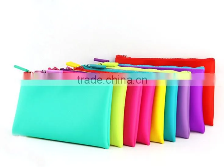 Factory directly silicone pencil bag OEM logo wholesale promotion gift