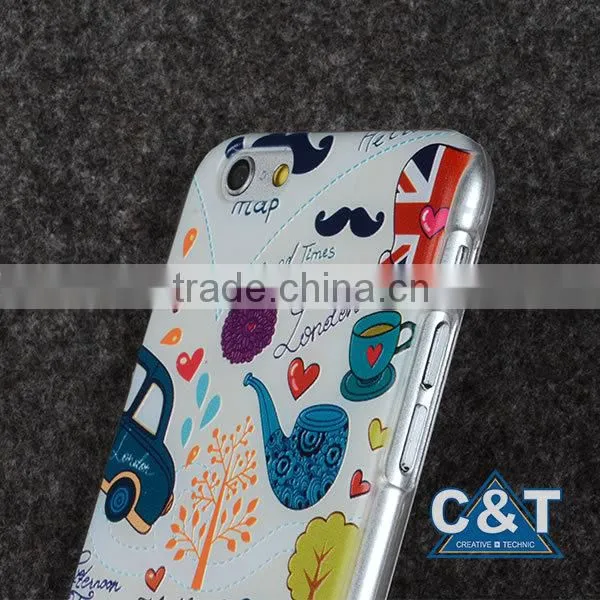 C&T Color Printing Hard PC Plastic Rubber Snap On Cute Phone Cases for iPhone 6s 4.7 Inch