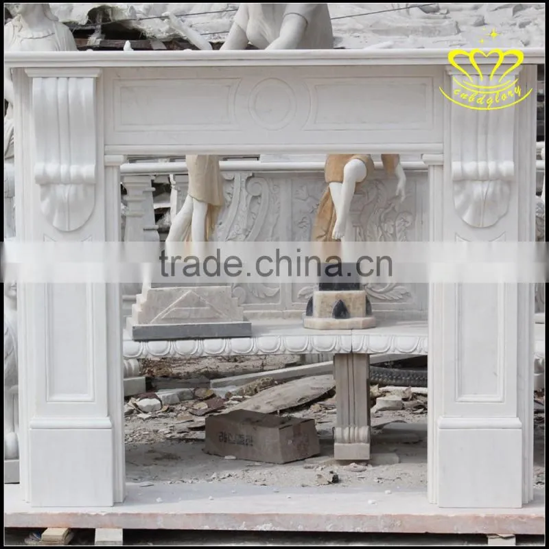 Marble fireplace boutique European door cover Luxury mantel interior decoration