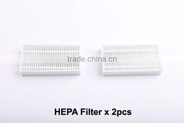 ((For B2000, B3000) Spare Parts Pack for Robot Vacuum Cleaner, Including Side Brush x 4pcs + HEPA Filter x 2pcs