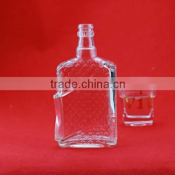Hot sale cheap lovely frosted liquor bottles apples shape wine bottles crystalesd headef liquor bottle