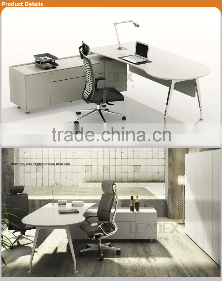 2016 latest design office furniture manager desk with alum frame