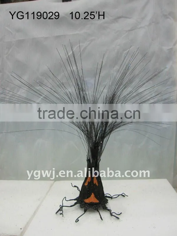Halloween tree with pumpkin decorations