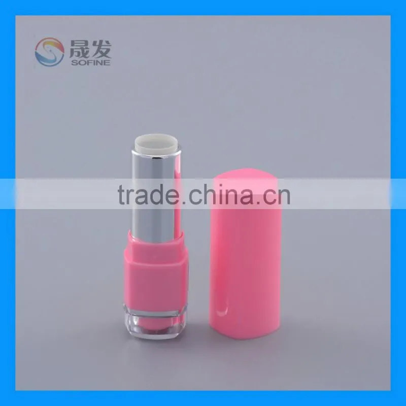 Produce cosmetic lighted pink plastic custom empty lipstick tube