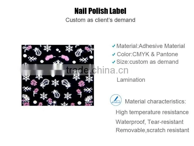 Private Sticker Nall Art Custom Nail Polish Stickers Label Printing