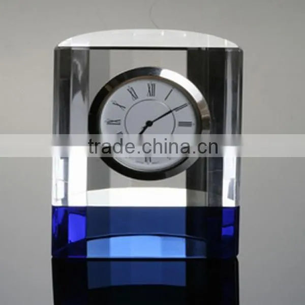 2016 Best office decoration k9 material crystal clock