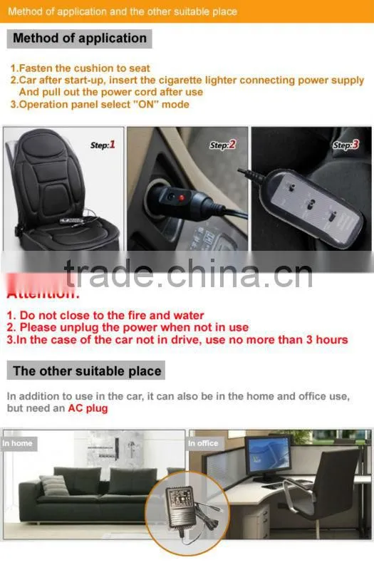 4 motors massage and heating seat cushion for back