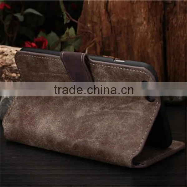 Leather wallet for iphone 6 case with business card holder
