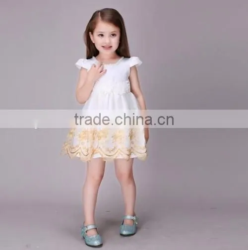 Europe new arrived girls party dresses children summer embroidered sweet girl children party dresses