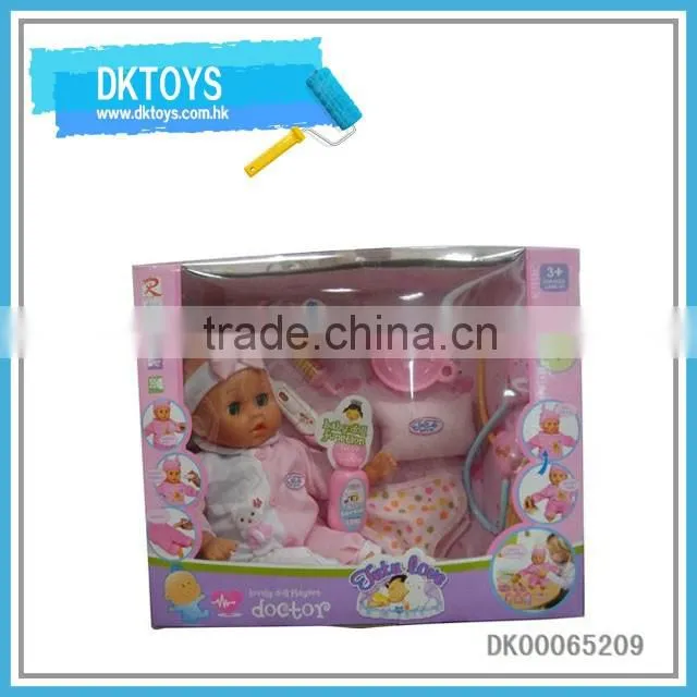 Hot selling baby doll with doctor set