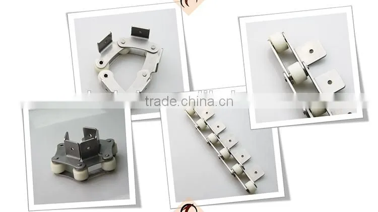 industrail plastic large rollers chain with single hole attachments double pitch stainless steel transmission conveyor chains
