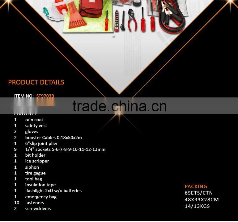 36pcs Auto Emergency Repair Hand Tool Set in Bag