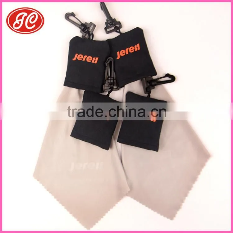 Key chain microfiber cleaning cloth key chain Suspension Microfiber Cloth with Key Chain