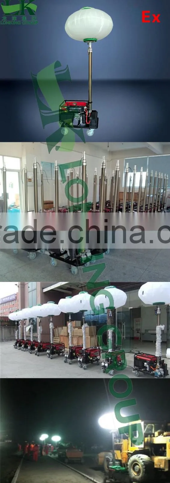 220V portable mobile diesel generator light tower vehicle-mounted light tower