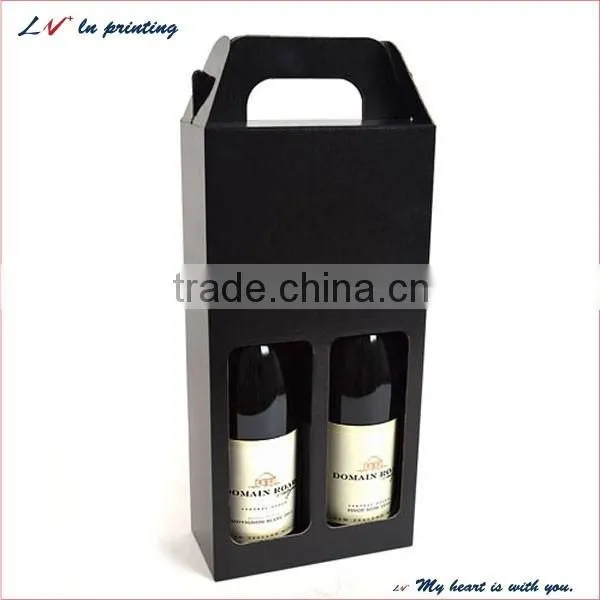 hot sale 2 bottles wine glass packaging box made in shanghai