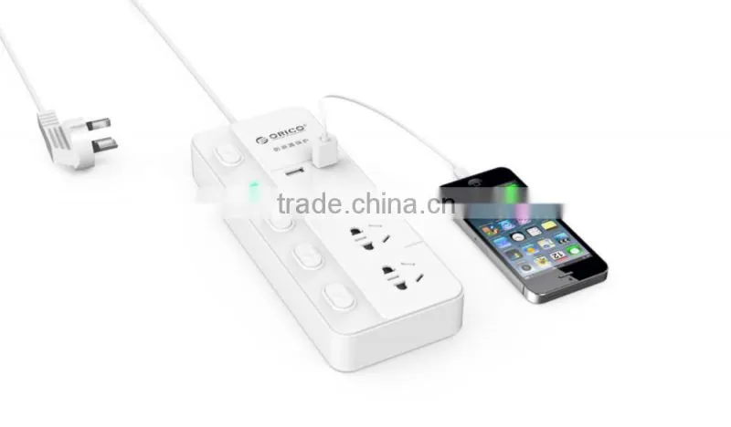 2015 OEM SPT SERIES multifunction USB charger with AC socket,110v-24v extension socket with smart USB charging port