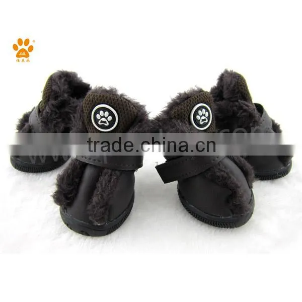 JML hot sale super warm stylish winter leather hunting boots for dog pet waterproof dog boots