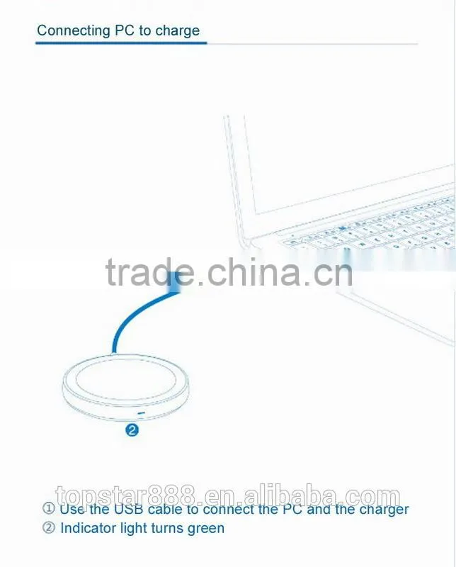 Colorful OEM Single Micro USB Port 5V 1A Wireless Charger With Cable