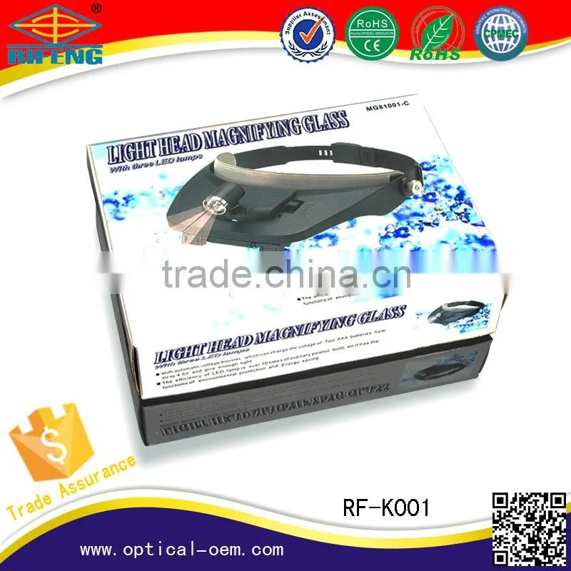 new rectangle table pocket led magnifier/ps lens/magnifier acrylic ring display box