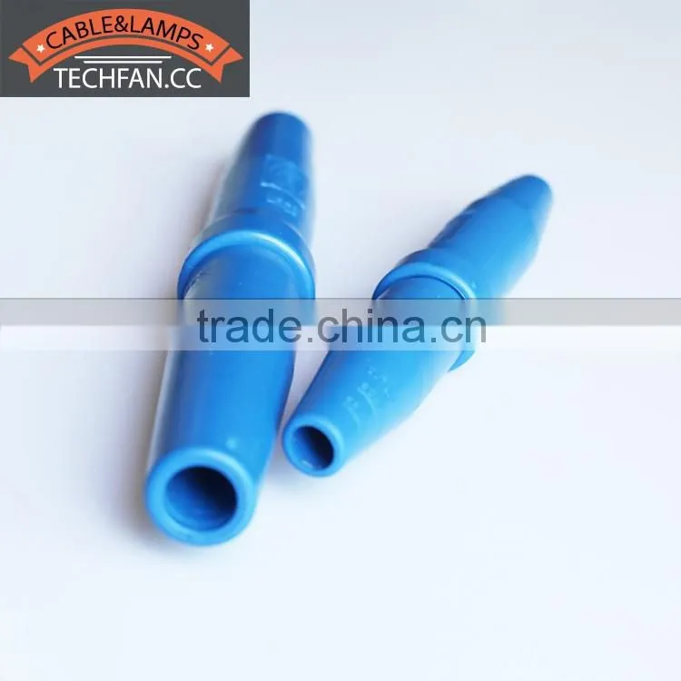 blue rubber brass 300AMP 500AMP welding cable flexible pvc socket