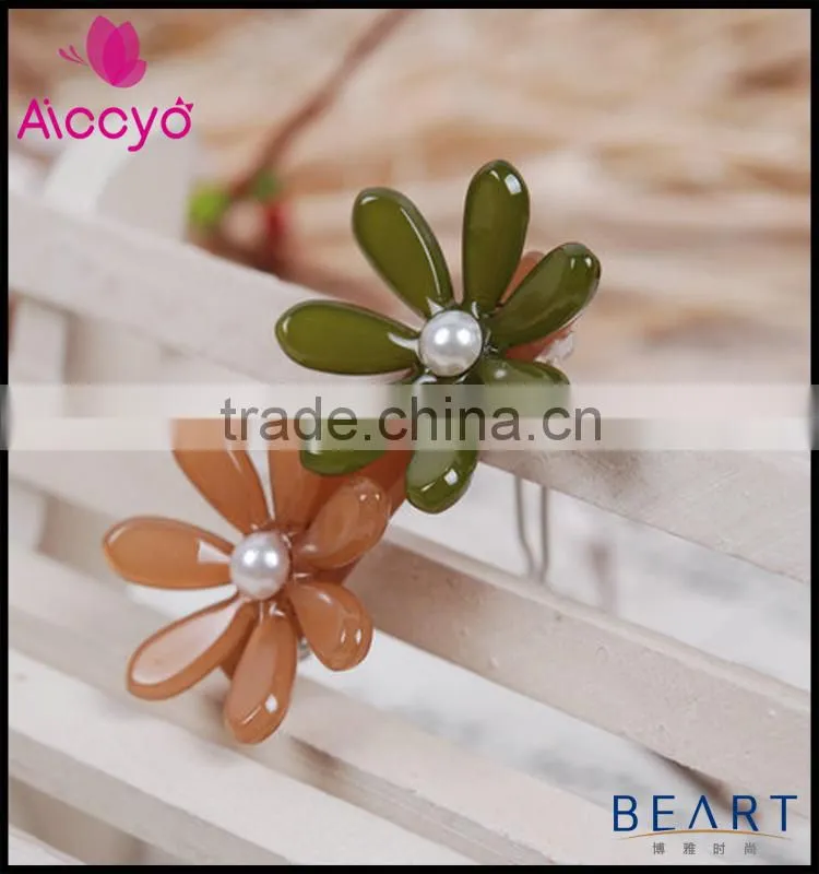Cellulose Acetate Flower Hair Accessory Extension Hair Clip