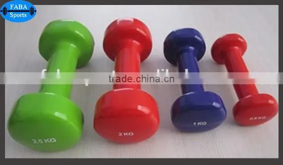 Fashion Colorful Fitness Dumbbell Color Vinyl Coated Dumbbell