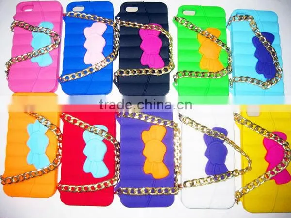Newest Handbag Like Silicone Rubber Case for iPhone 4