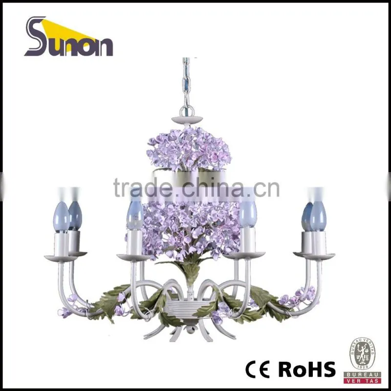 SD0877-5 used in the living room country styel shining color mini rose decorative flower chandelier