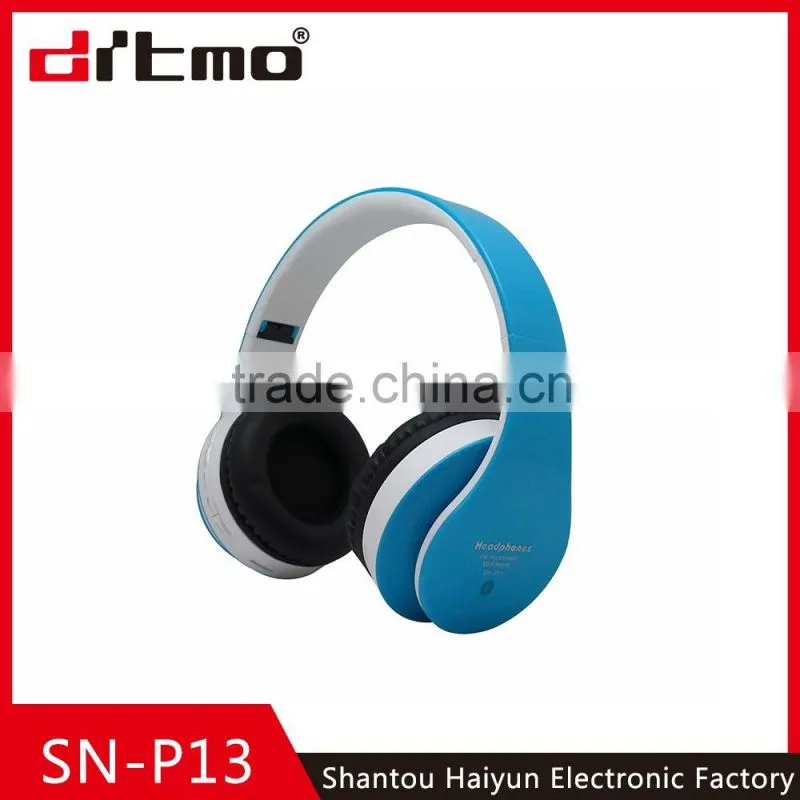 Best quality FM function TF card wireless headphone