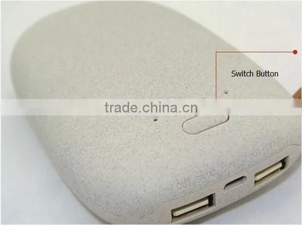 Hot Unique Stone Series Cobblestone Shape 10400mAh Power Bank ABS+Li-ion Battery Cells For iPhone For Samsung
