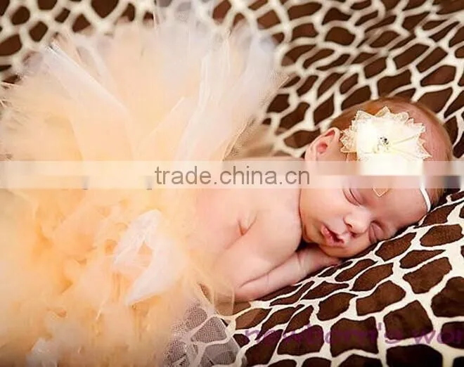 Baby tutu dress matched boutique headband baby photography props designed for newborn baby