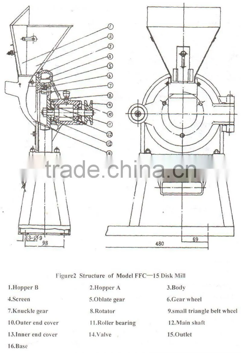 low price hot selling chili flour grinder milling machine