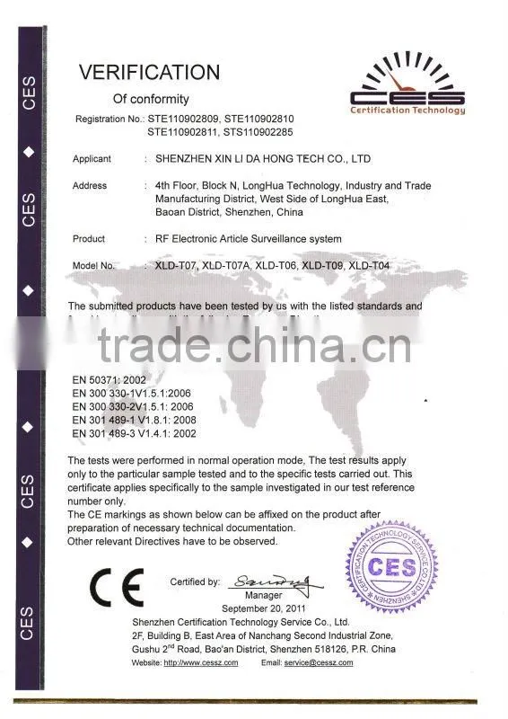 retail stores & supermarket anti-theft EAS RF antenna alarm system