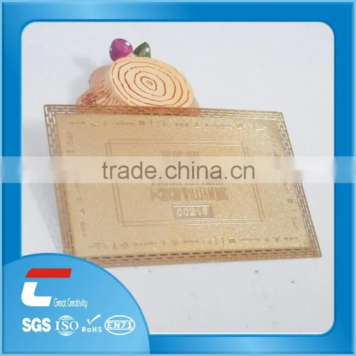 business card metal brass with nice craft / custom business card metal brass