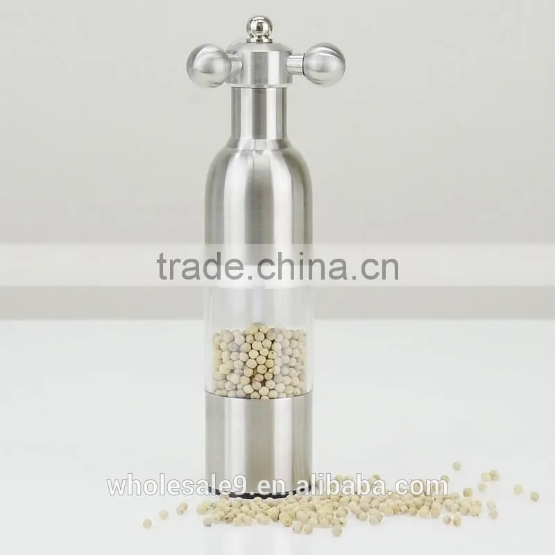 manual stainless steel Pepper grinder mill kitchen tools glass Pepper grinder