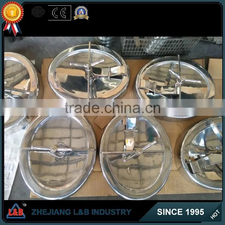 stainless steel tank parts elliptic type YAW Manhole Covers with pressure