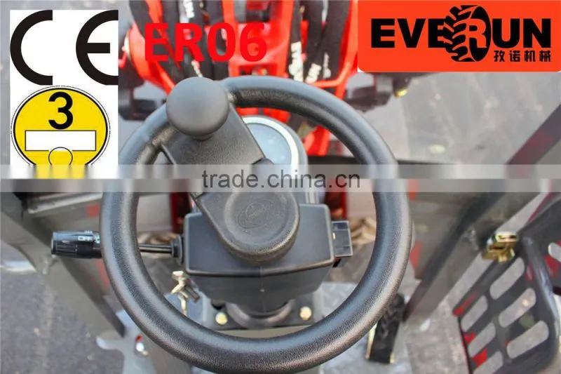Everun ER06 hydrostatic driving 600KG loading capacity mini Loader/Hoflader