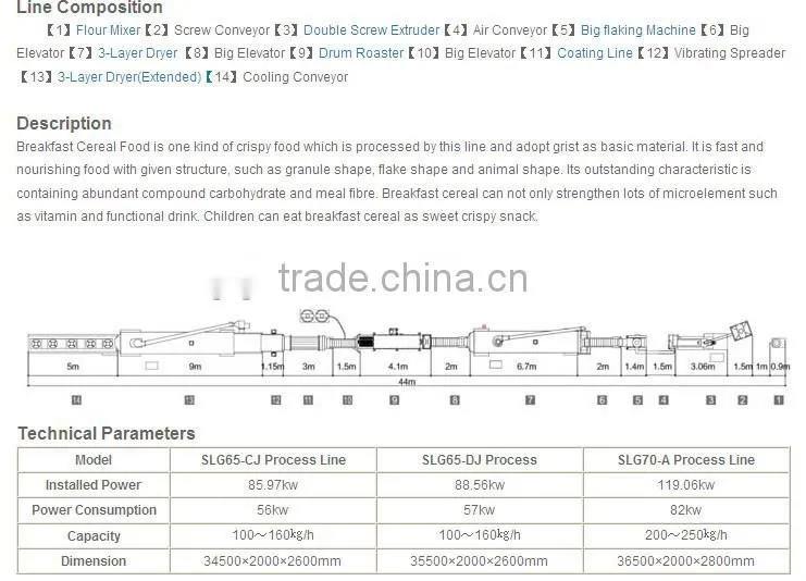 New Design Corn Flakes Extruder Machine