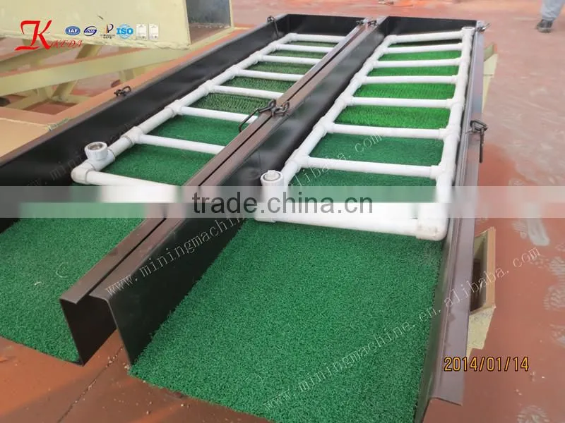 small gold sand separating boat