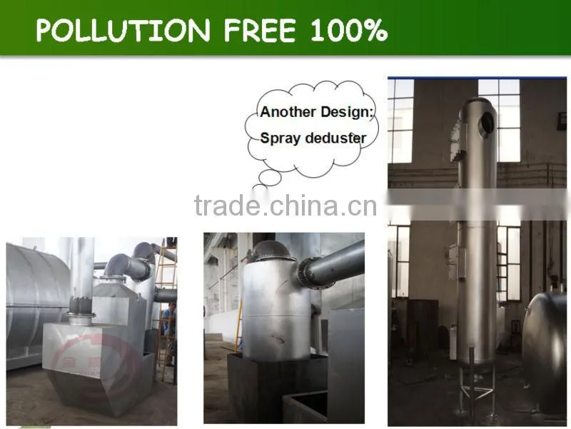 2015 new design 1T capacity demo tire recycling machine pyrolysis to crude oil