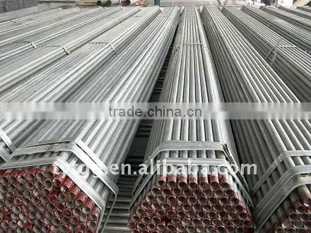 ASTM A53/A500, BS 1387-Hot Dipped Galvanized Steel Pipe -Threaded, Coulping, PVC cap015*