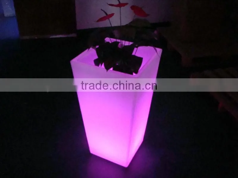 BSCI approval LED Flower cheap flower pots/outdoor lighting vase