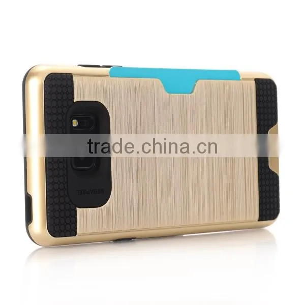 Drawbench phone case with card slot phone hull TPU + PC material back cover for Samsung Note 7