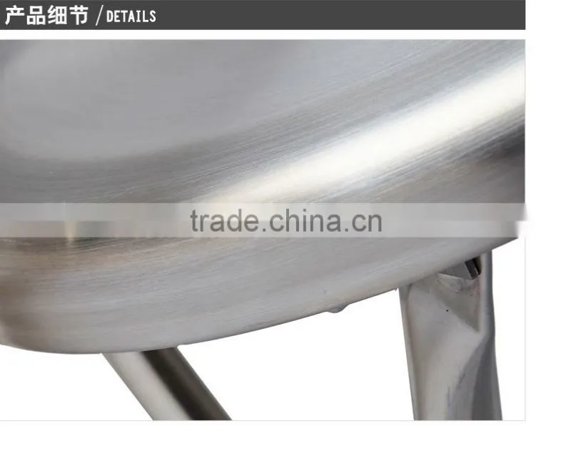 high quality brushed stainless steel morden folding chair for hotels restaurant office home garden LQ-ZD001