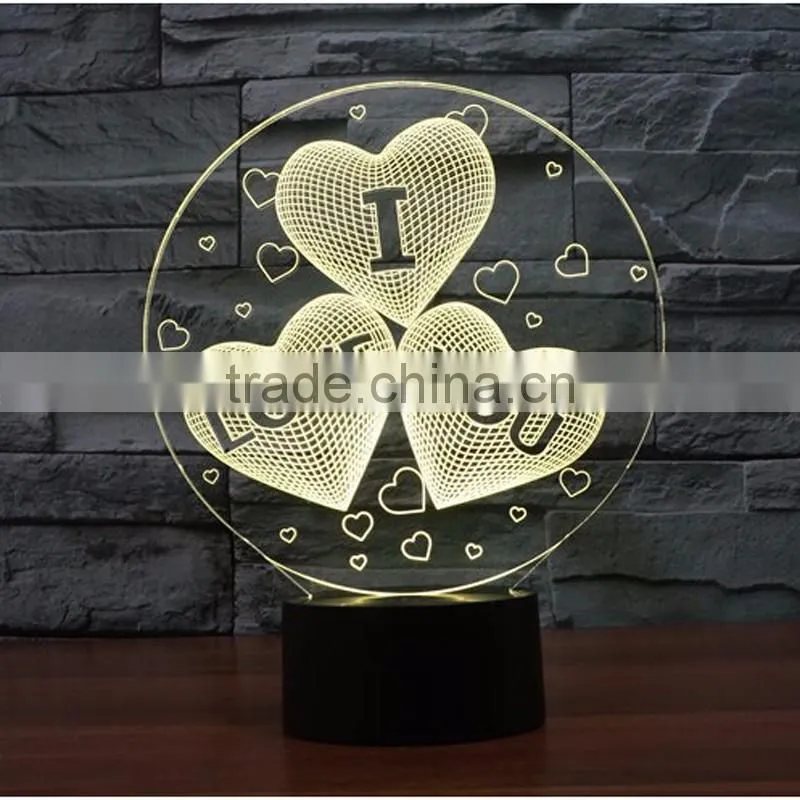 2017 Amazing fancy gift items night light acrylic 3d lamp led