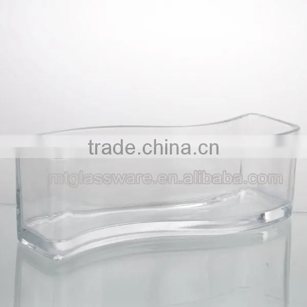 29.8*8.6cm/24.8*8.6cm clear home decor kamptomorhp sqnare vase